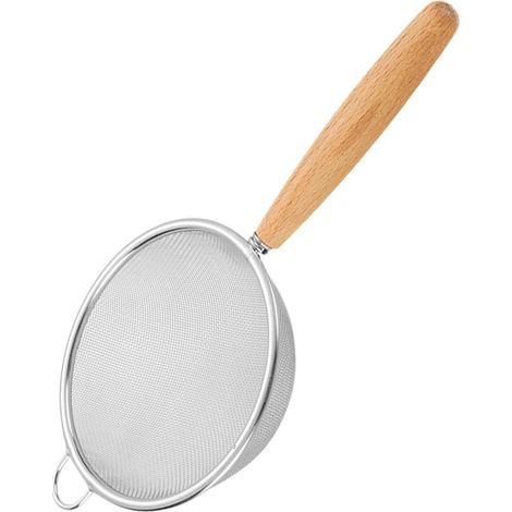 Lntyq Tamis alimentaire avec filtre, Tamis à mailles fines, Passoire de cuisine en inox , Tamis pour farine, Passoire en acier inoxydable, Argenté, 187cm (1/5)
