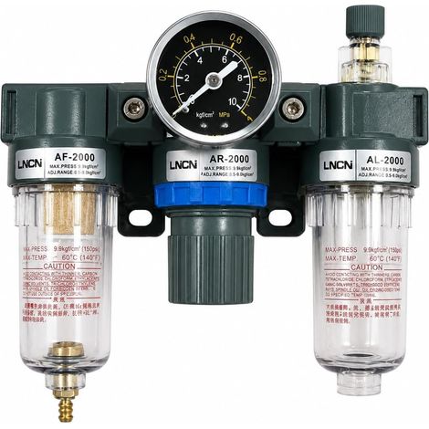Séparateur d'eau à air comprimé Réducteur de pression pour compresseur 1/4" (AC2000) (1/5)