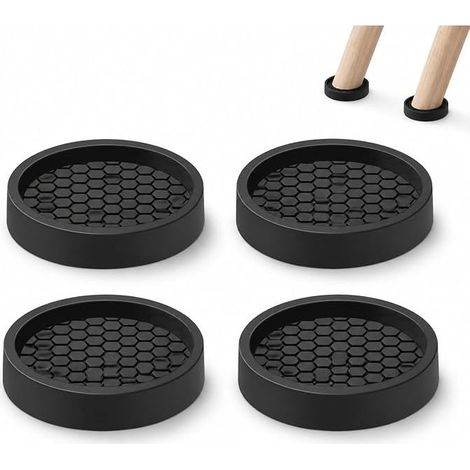 Black Silicone Chair Leg Protectors for Furniture Chair Leg Protectors for Sofa Bed Table (1/3)