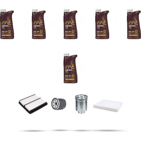 Kit tagliando 4 FILTRI e 6L OLIO compatibile con Mazda 6 (GH) 2.2 CD 120kw dal 2009 (1/5)