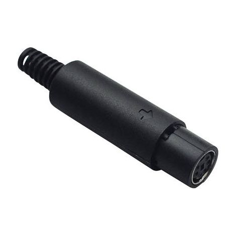 Mini DIN femelle, droit BKL Electronic 0204012 Nombre de pôles: 6 noir 1 pc(s) (1/4)