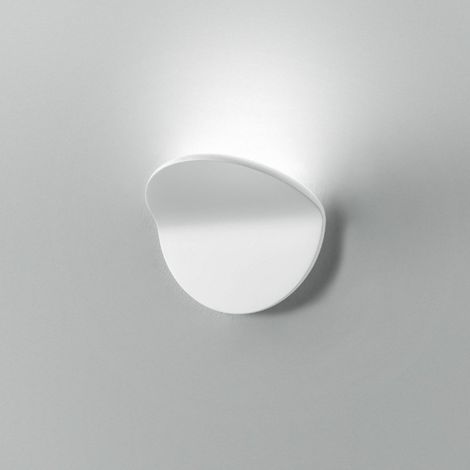 Applique led gea luce plug a led 220v 1800lm lampada parete moderna monoemissione, finitura metallo bianco