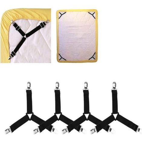 pour Draps de Lit, Housses de Matelas, Coussin de Canapé, Bande éLastique, Ceinture Triangulaire, Bretelles éLastiques, Pince (1/4)