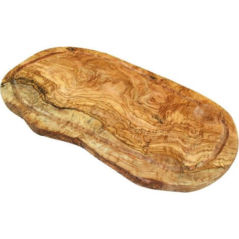 Planche à steak et à découper rustique avec rainure à jus sans poignée 50-55 cm - PANGIVO