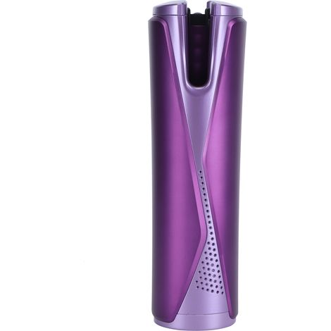 Fer à friser automatique rechargeable USB sans fil, couleur violet, rotation automatique pour cheveux bouclés (1/5)