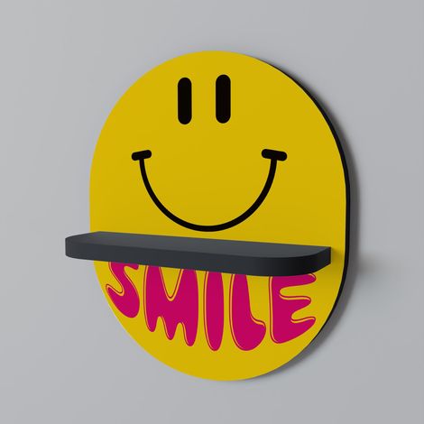 KEEP SMILING Mensola ovale nera (1/5)