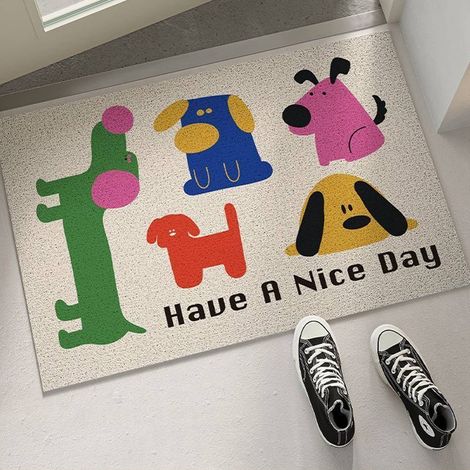Tapis de sol PVC antidérapant décoratif pour entrée maison (1/5)