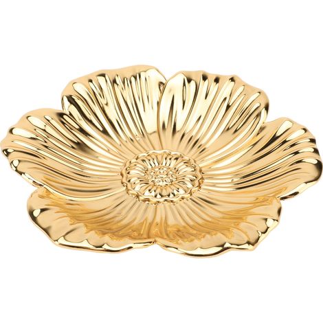 Türkisches Serviertablett, rund, blumenförmig, Retro-Prägemuster, elegantes und exquisites Metall-Serviertablett für Kaffee und Tee, 18 cm / 7,09 Zoll (1/5)