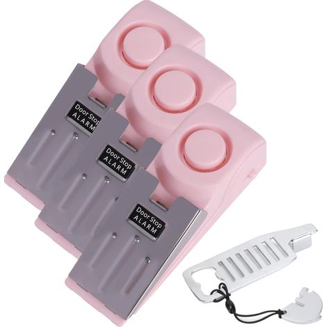 Butée de porte avec serrure de porte 120 dB Sirène Cale-porte Double protection pour la sécurité des voyages Facile à utiliser pour hôtel appartement (1/5)