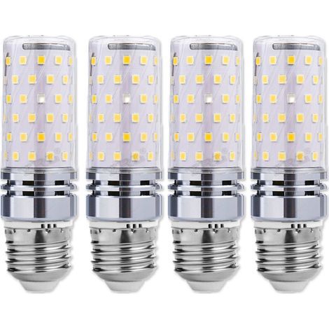 Lot de 4 Ampoules LED E27 16W 1340LM Blanc Froid 6000K Équivalent 150W Halogène Non Dimmable Forme Maïs pour Intérieur Bureau Maison (1/5)