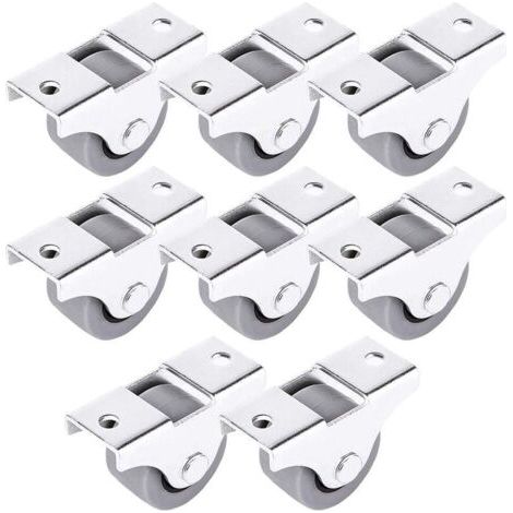 Set mit 8 Mini-Möbelrollen, 25 mm Feststellrollen für Möbel und Geräte (1/5)