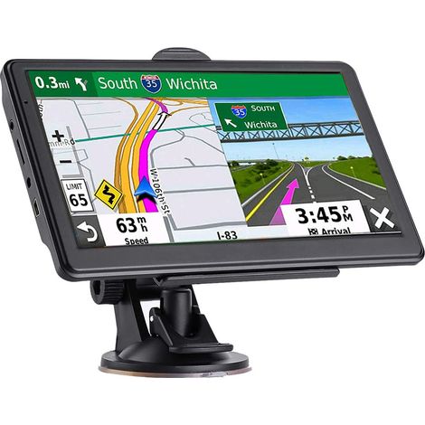 Navigateur GPS Voiture - Ecran Tactile 5 Pouces - Cartes Europe Intégrées - Guidage Vocal - Avertissements Limites De Vitesse Et Feux Rouges - Mises À Jour Gratuites À Vie - 1 Pièce