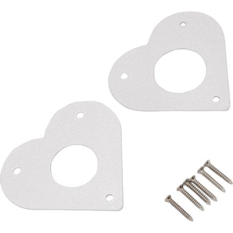 Protection nichoir à oiseaux entrée métallique aluminium forme cœur diamètre trou 28mm 32mm 2 pièces 6 vis (1/5)