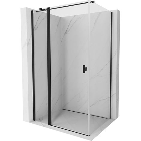 Mexen Mist T cabine de douche pivotante 120 x 90 cm, transparent, noir - 8A4T-120-090-70-00 (1/5)