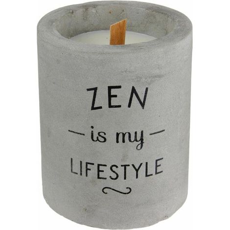 Bougie senteur linge frais pot en ciment Zen is my lifestyle (1/4)