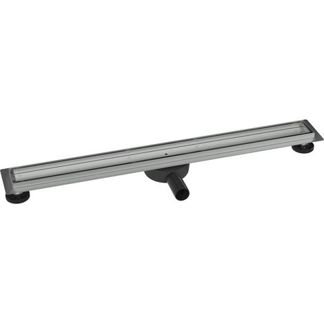 Bernstein – Edelstahl Duschrinne FlexGT01-3 – befliesbar für Duschkabine – Länge 80 cm – integrierter Siphon – herausnehmbares Haarsieb (1/3)