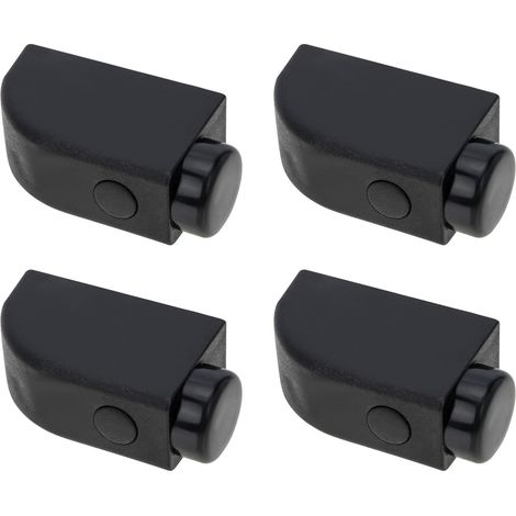Lot de 4 Butées de Fenêtre Coulissante en Alliage D'aluminium Noir, Verrous de Sécurité Réglables pour Portes et Fenêtres Coulissantes, Limiteurs de Sécurité Domestique et Bureau
