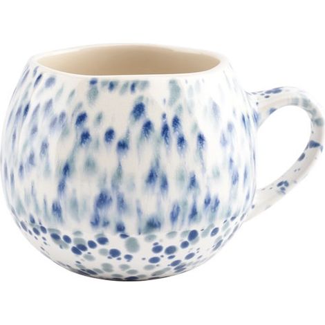 Mug Dotted Blue 46cl Design élégant à Pois, Grande Capacité - Fine Dining Living