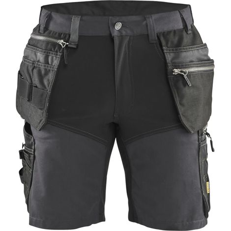 Pantalón corto de trabajo artesanal stretch 1598 - Gris/Negro M - FR(44) - SE(C50) - Normas