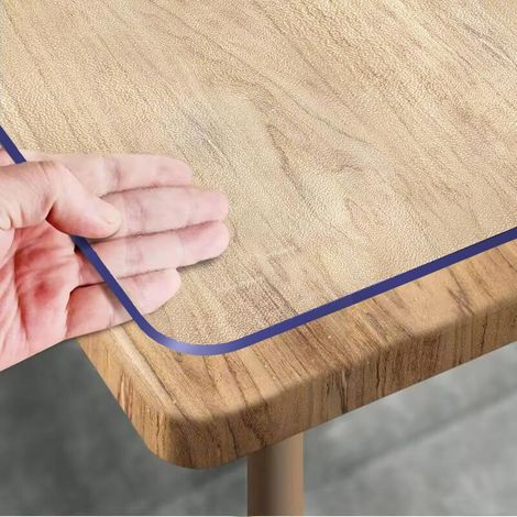 1 Nappe PVC, Transparente, Imperméable, 1.5mm, Antidérapante, Pour Table Cuisine Salon
