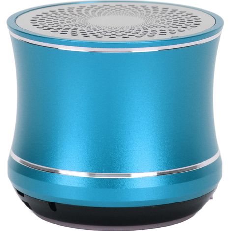 Mini enceinte Bluetooth étanche IP67, connexion automatique, portable et sans fil avec radiateur de basses, idéale pour la douche, la salle de bain, le vélo ou la voiture (bleue). (1/5)