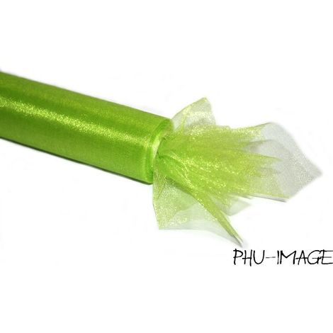 Organza decorativa 48 cm 1 rotolo mela chiara (1/2)