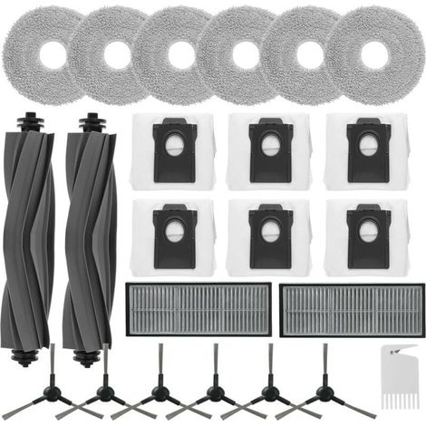 Lot de 23 accessoires pour Dreame L10s Pro Ultra Heat, pièce de rechange pour Dreame L10 Ultra Complete, avec 2 brosses principales, 2 filtres, 6 brosses de bord, 6 chiffons, 6 sacs à (1/4)
