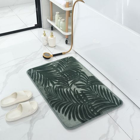 Tapis De Bain - Mousse À Mémoire De Forme - Absorbant - Anti-dérapant - Pour Salle De Bains Toilette Chambre 40 X 60 X 3 Cm (1/3)