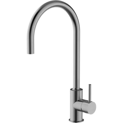Mitigeur évier C3 KOME bec haut inox graphite mat - Thewa