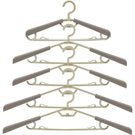 Bardusch-TCJMAY SARL-Lot 6 cintres plastique, épaule ajustable 39–59 cm, vestes, pantalons, chemises (1/4)