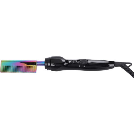 Lisseur électrique universel 100-240V pour tous types de cheveux, peigne chauffant avec prise UE (1/5)