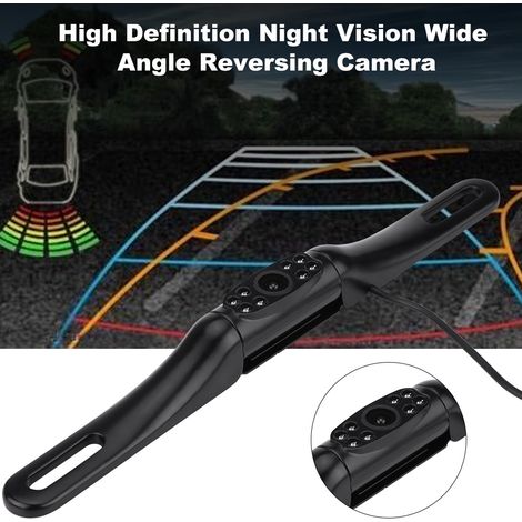 Caméra de recul 8 LED infrarouge en aluminium imperméable pour plaque minéralogique auto vision de nuit aide stationnement (1/5)