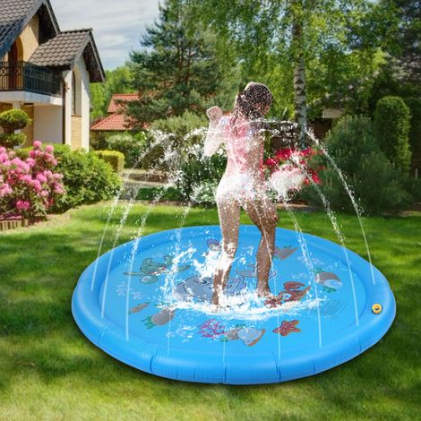 Tapis d'eau rond dauphin de 168 cm - (1/5)