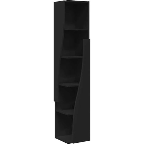 Maison Exclusive - Mobile angolare Nero 27,5x27x140cm Legno multistrato