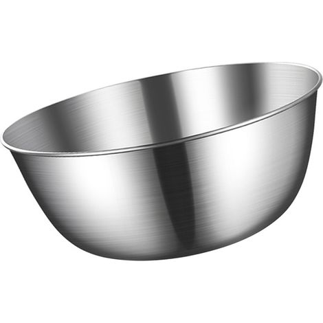 Grand bol de mélange en acier inoxydable épaissi, grande capacité pour cuisson et cuisine, 28x12 cm, 11x4,7 pouces, 5500 ml (1/5)