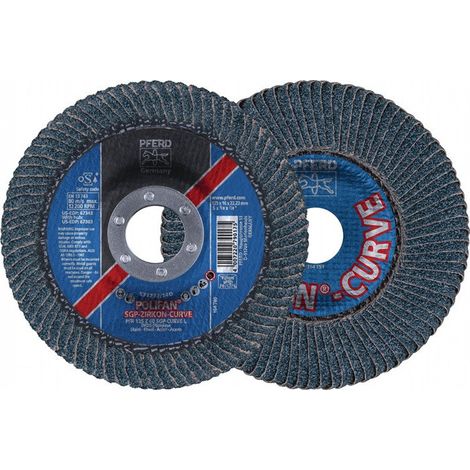 Disco lamellare POLIFAN Z SGP CURVE STEELOX D. 125 mm granulazione 40 conico L (confezione da 10)