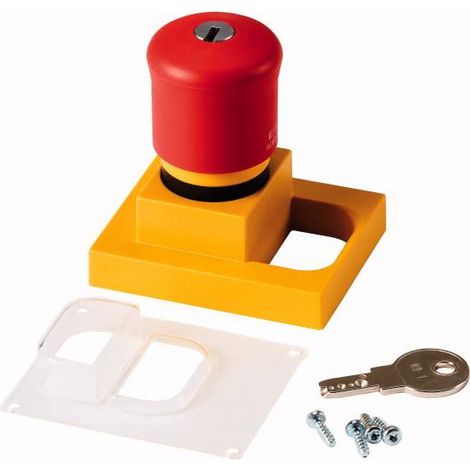 Bouton d'arrêt d'urgence déverrouillé par clé pour boîtier à monter en saillie/montage EATON CI/E-PKZ01-XPVS