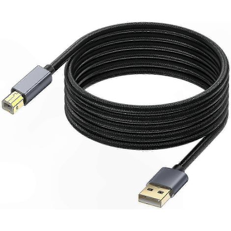 Câble imprimante USB 2.0 Type A vers B mâle 10m, haute vitesse pour scanneur et impression, compatible avec toutes grandes marques (1/5)