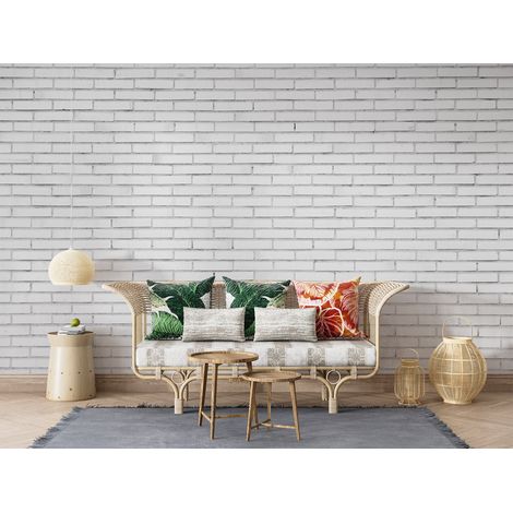 Papier peint brique blanc gris - 500 x 270 cm (1/2)