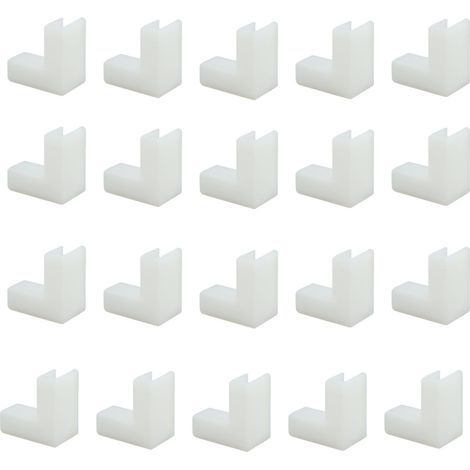20 Protecteurs d'angle L pour meubles, sécurité bébé, coins de table, protège-coins transparents, lot de 20 (1/5)