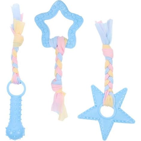 3 Pcs Chiot Jouet à Mâcher Jouets Compact Molaire Chien à Mâcher résistant à l'Usure des Ménages de Petits (1/5)