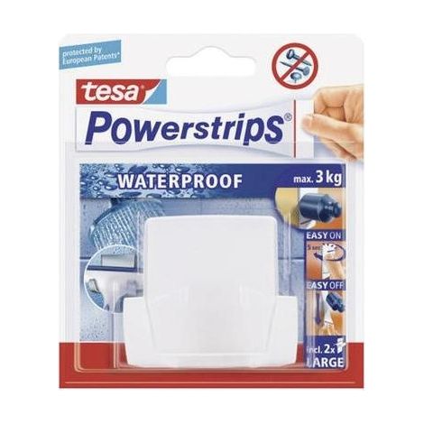 Tesa Gancho doble blanco con tecnología Powerstrips