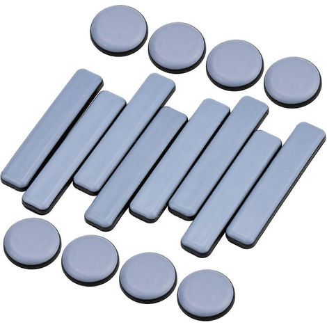 Lot de 16 patins de meubles en PTFE auto-adhésifs, ronds et carrés, pour une installation facile. (1/5)
