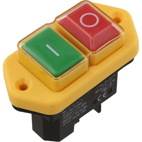 Interrupteur à bouton poussoir YH02 A 250V 16A Interrupteur électromagnétique 4 broches pour outil électrique