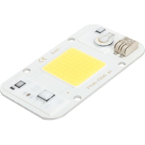 Source lumineuse sans alimentation 220 V, puce LED 50 W intégrée, pour l'éclairage de croissance des plantes (lumière blanche). (1/5)