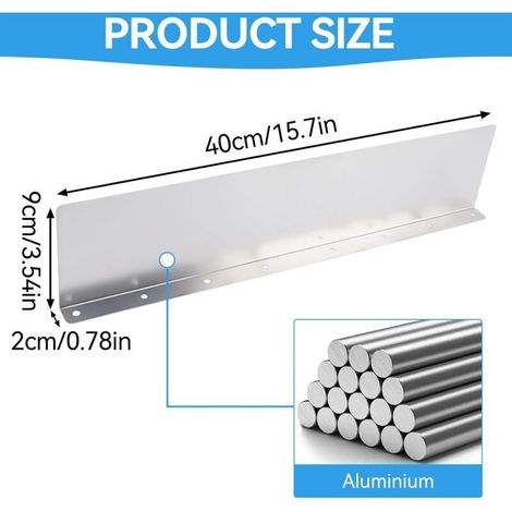 Lot De 4 Gouttières Droites en Aluminium pour Gouttières, Mini Gouttières pour Abris, Bande De Toit pour Gouttière, Gouttière pour Abri De Jardin Carport Terrasse (1/5)