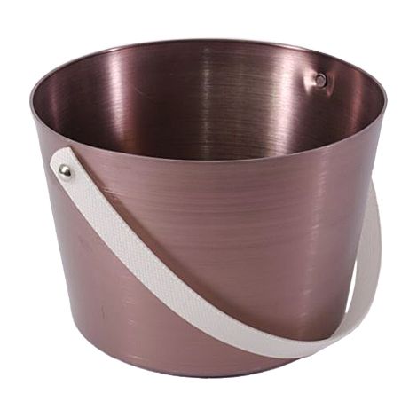 Sauna Aufgusskübel aubergine metallic mit flexiblem Tragegurt (1/5)