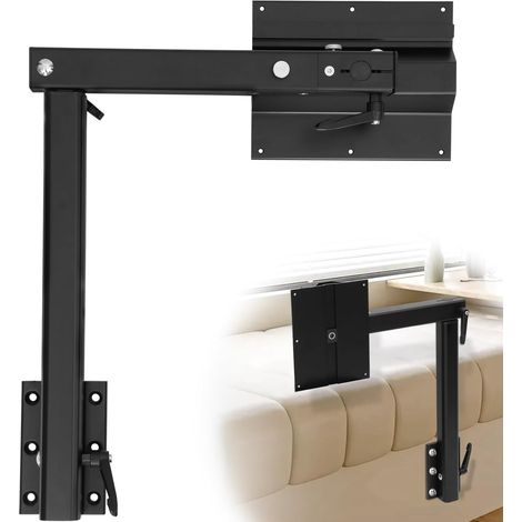 Support de Base pour Pieds de Table – Pinces de Pied de Table Amovibles, Réglable à 360 ° - Pivotant pour Camping-Cars, caravanes et Yachts (Black) (1/5)