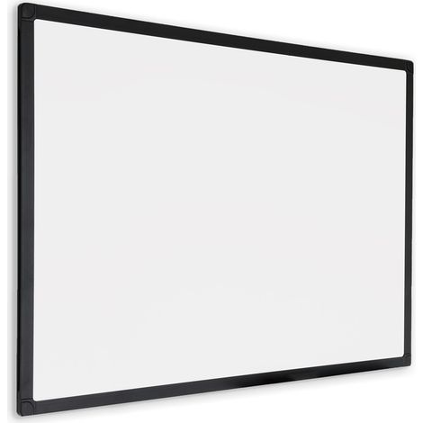 Whiteboard - Emaille-Oberfläche - schwarzer Rahmen - 100x150 cm