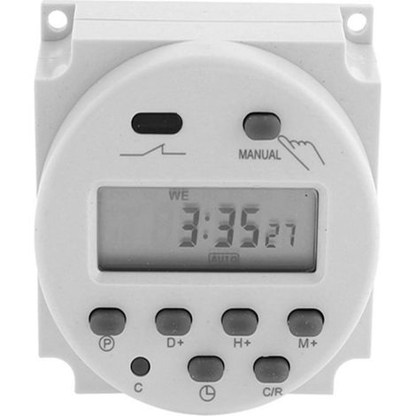 Minuterie interrupteur AC 220V-240V 16A programmable affichage numérique LCD temps électronique (1/5)